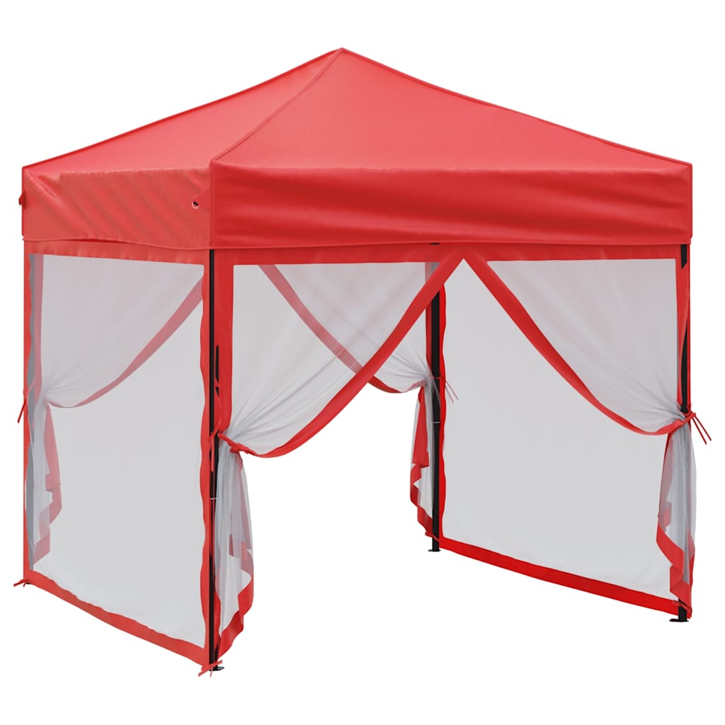 Vidaxl partytent inklapbaar met zijwanden 2x2m rood