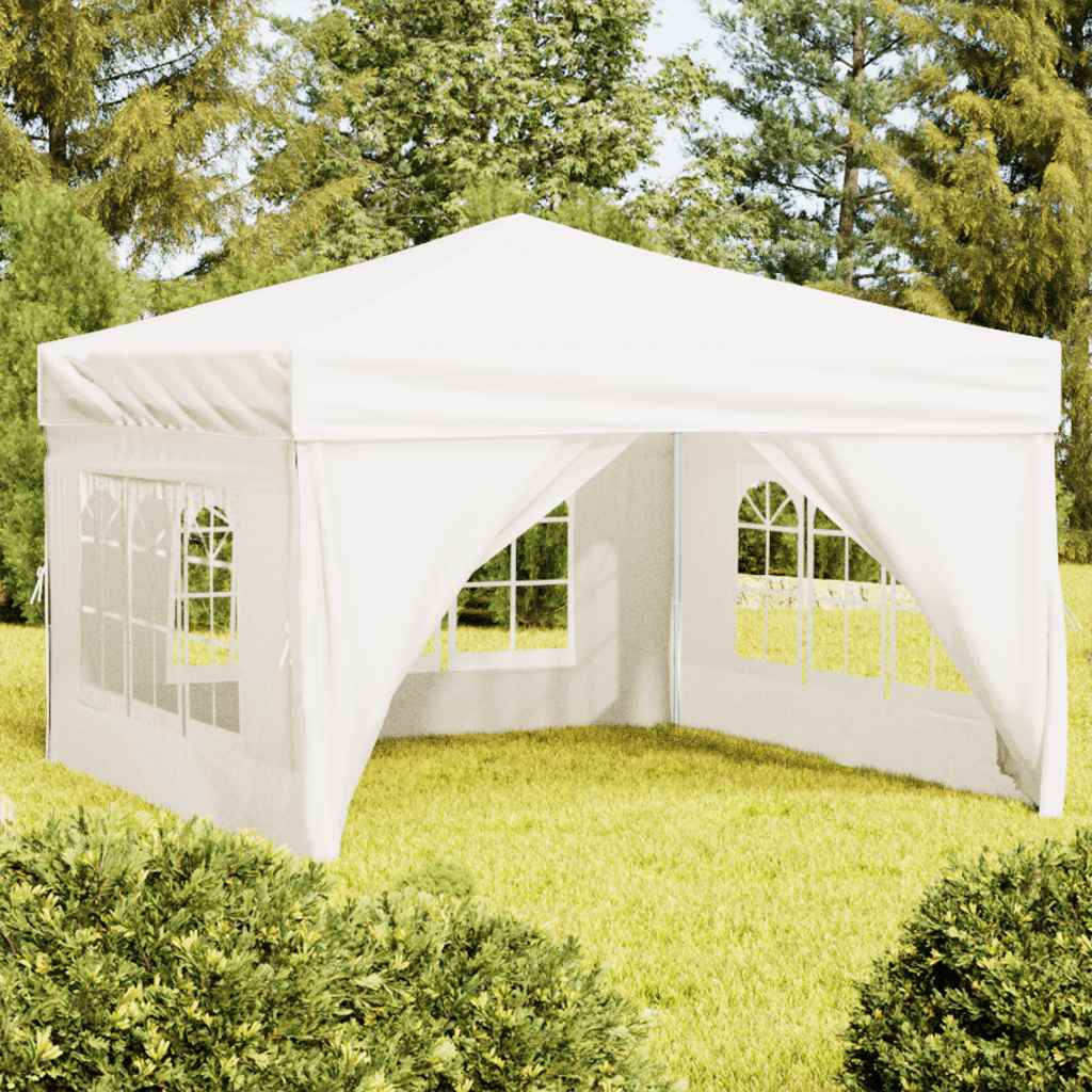 Vidaxl partytent inklapbaar met zijwanden 3x3m crèmekleurig