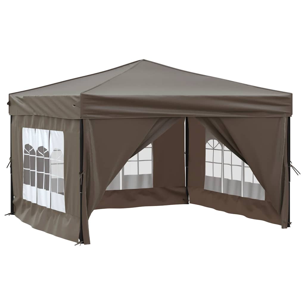Vidaxl partytent inklapbaar met zijwanden 3x3m taupe