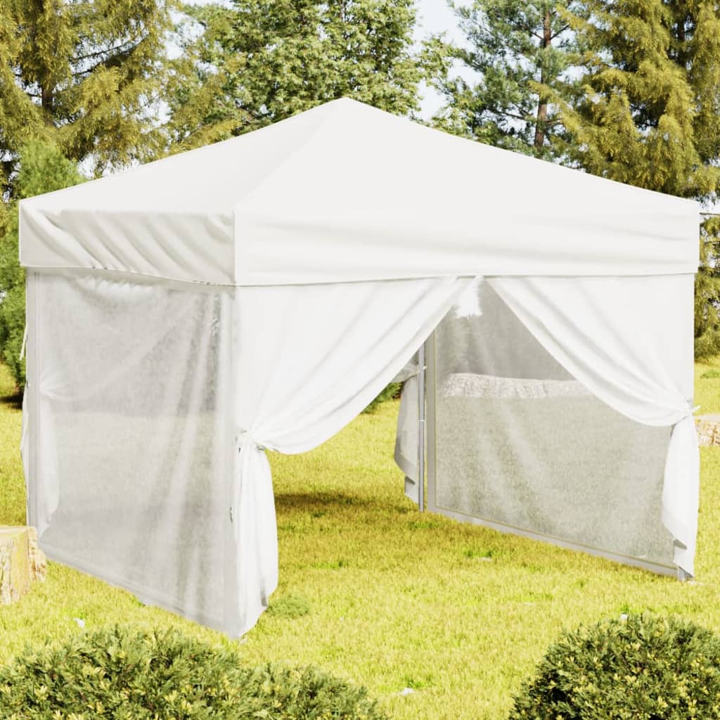 Vidaxl partytent inklapbaar met zijwanden 3x3m wit