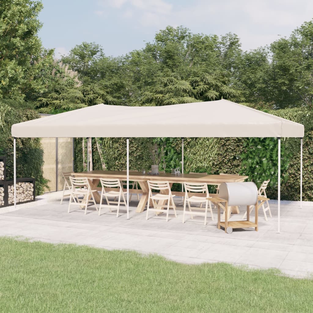 Vidaxl partytent inklapbaar 3x6m crèmekleurig