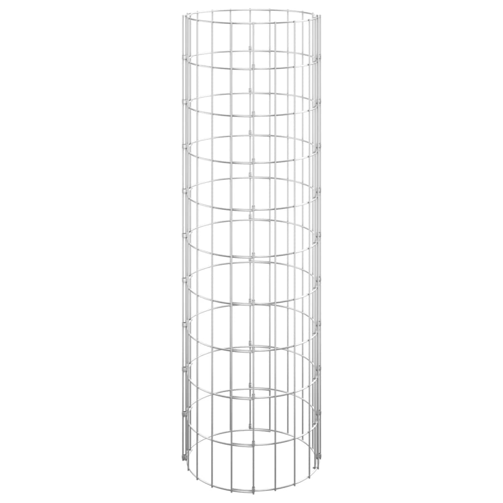 Vidaxl schanskorfpaal rond ø30x100 cm gegalvaniseerd staal