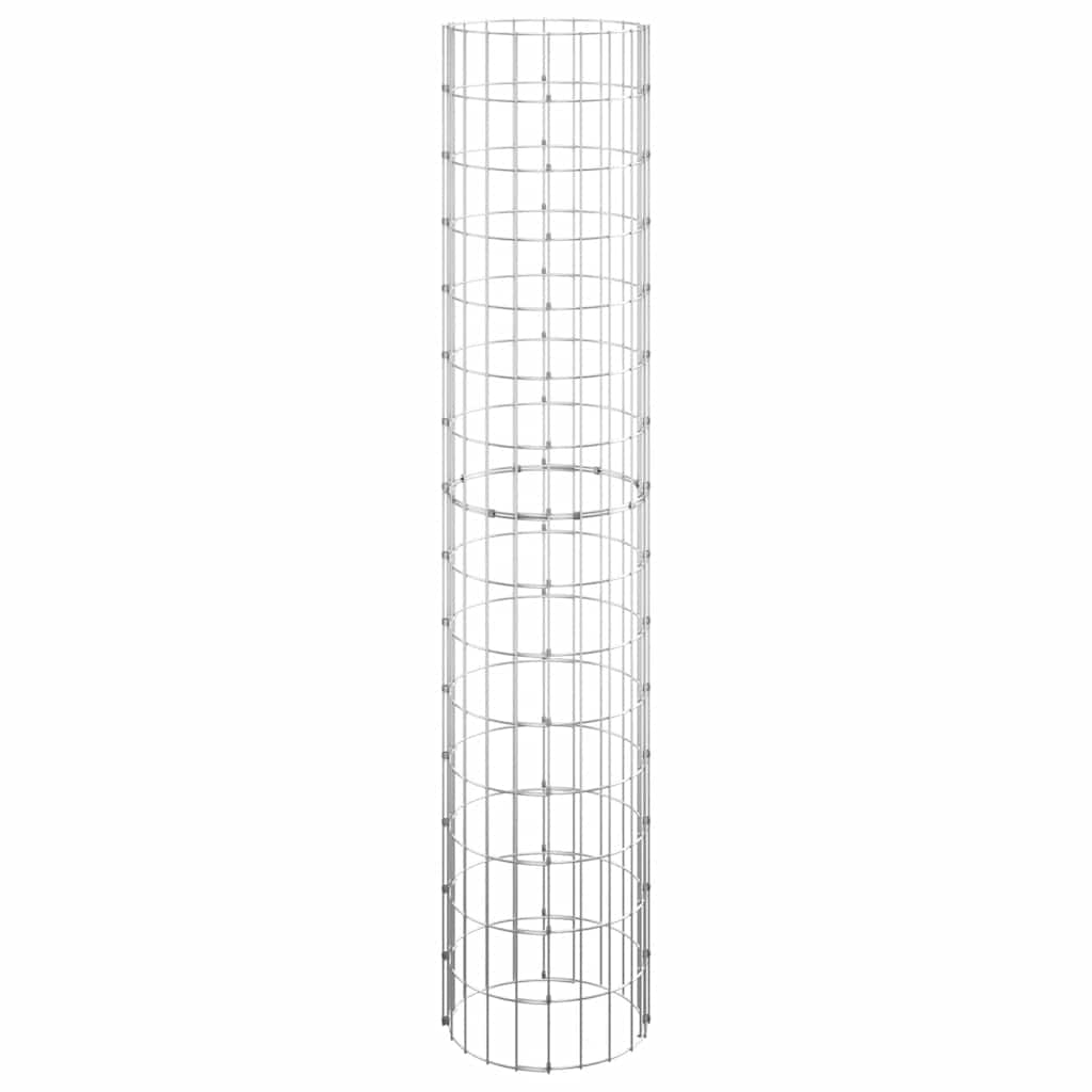 Vidaxl schanskorfpaal rond ø30x150 cm gegalvaniseerd staal