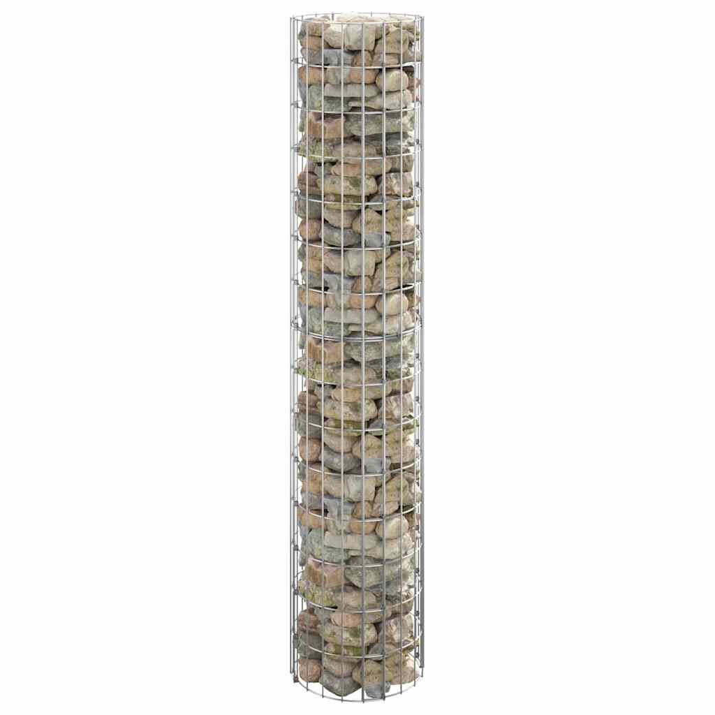 Vidaxl schanskorfpaal rond ø30x150 cm gegalvaniseerd staal