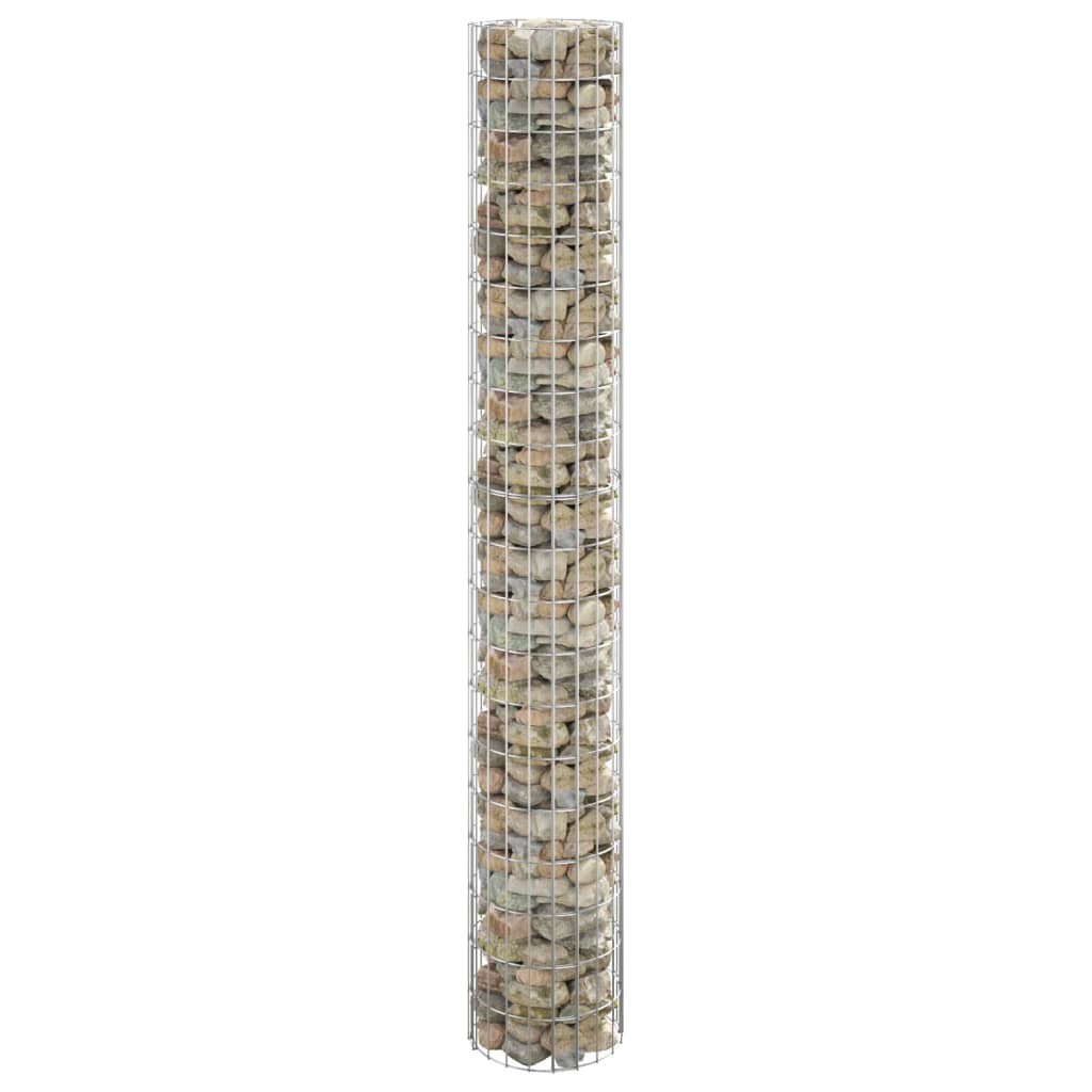 Vidaxl schanskorfpaal rond ø30x200 cm gegalvaniseerd staal