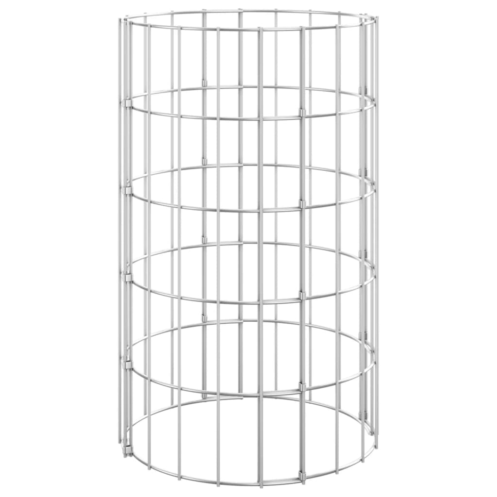 Vidaxl schanskorven plantenbakken 3 st rond gebogen ø30x50 cm staal