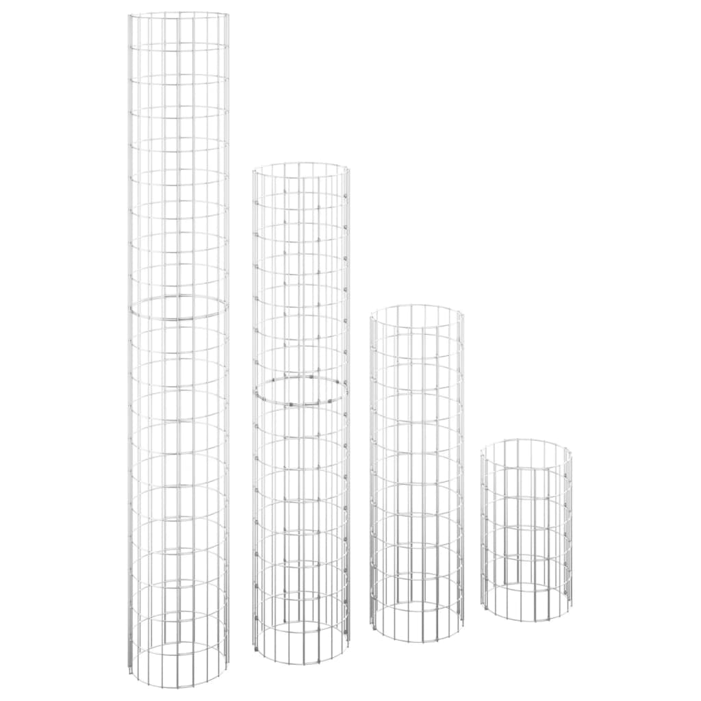 Vidaxl schanskorven plantenbakken 4 st rond gebogen ø30x50 100 150 200 cm