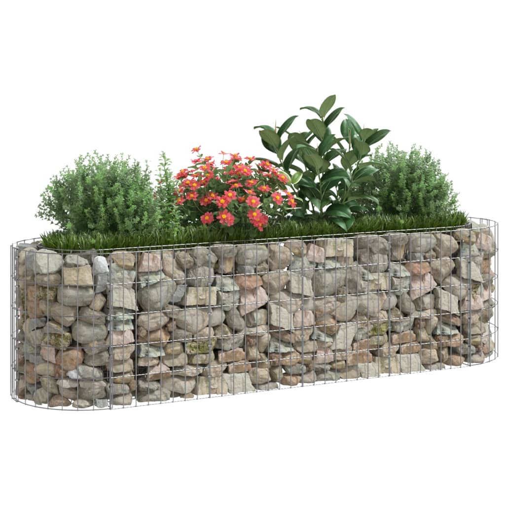 Vidaxl schanskorf plantenbak 190x50x50 cm gegalvaniseerd ijzer