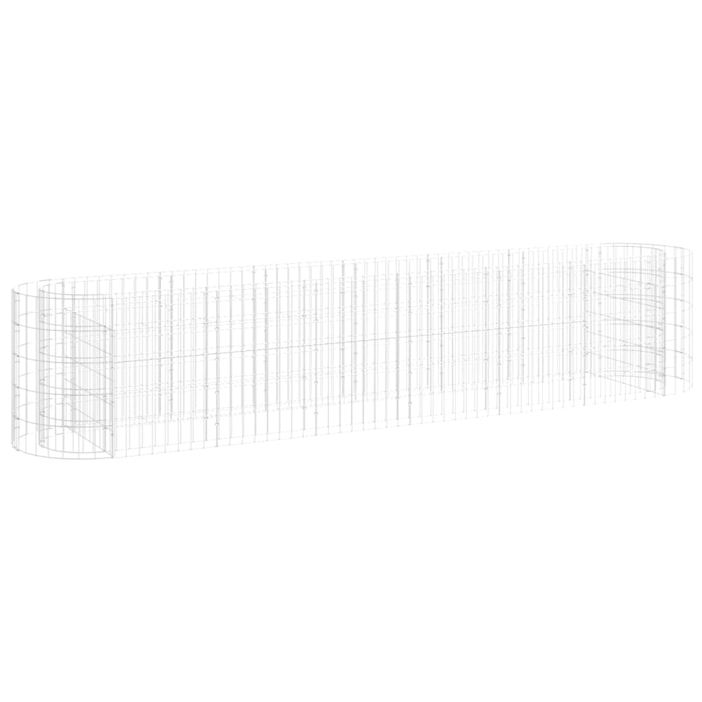 Vidaxl schanskorf plantenbak 260x50x50 cm gegalvaniseerd ijzer