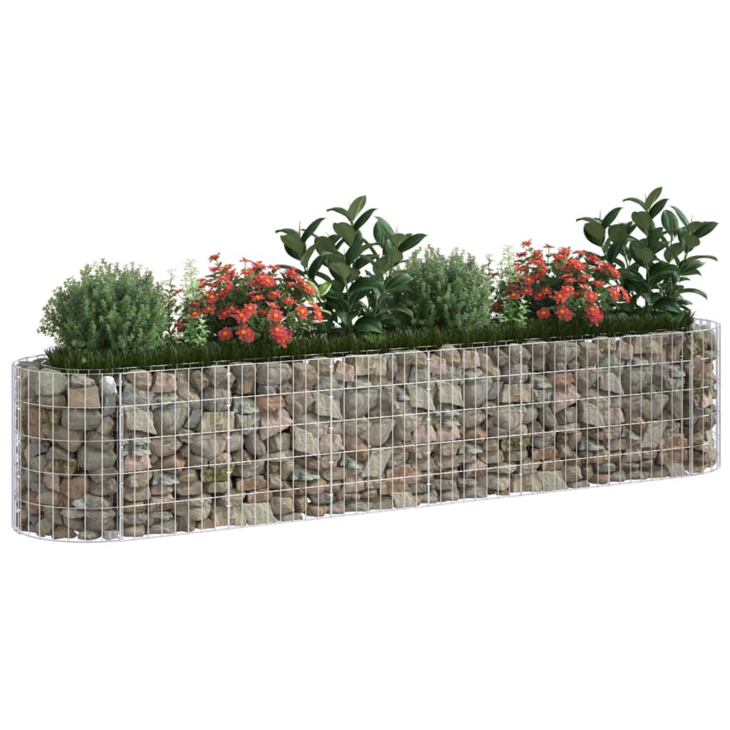 Vidaxl schanskorf plantenbak 260x50x50 cm gegalvaniseerd ijzer