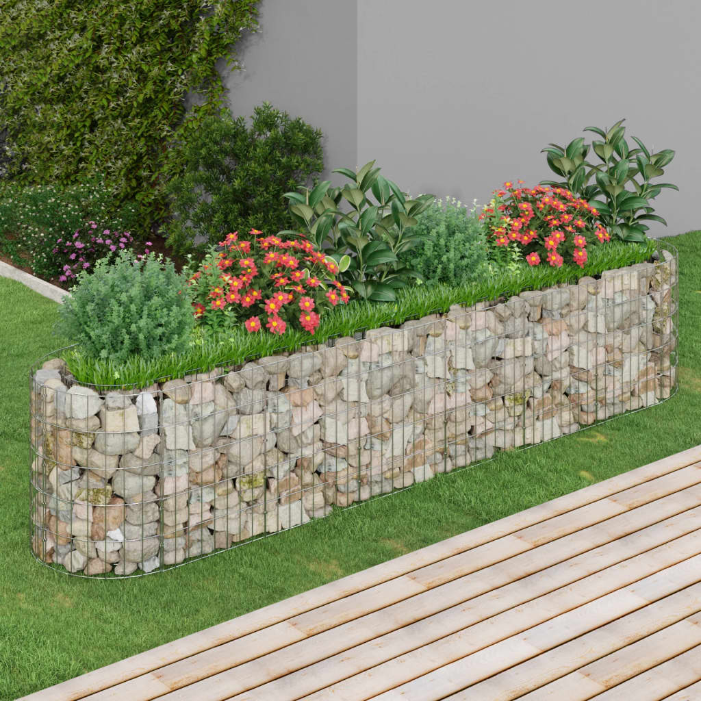 Vidaxl schanskorf plantenbak 260x50x50 cm gegalvaniseerd ijzer