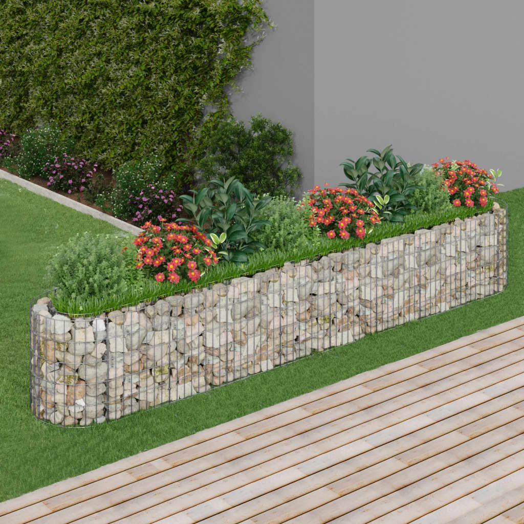 VidaXL Gabion plantenbak vergroot 330x50x50 cm gegalvaniseerd ijzer