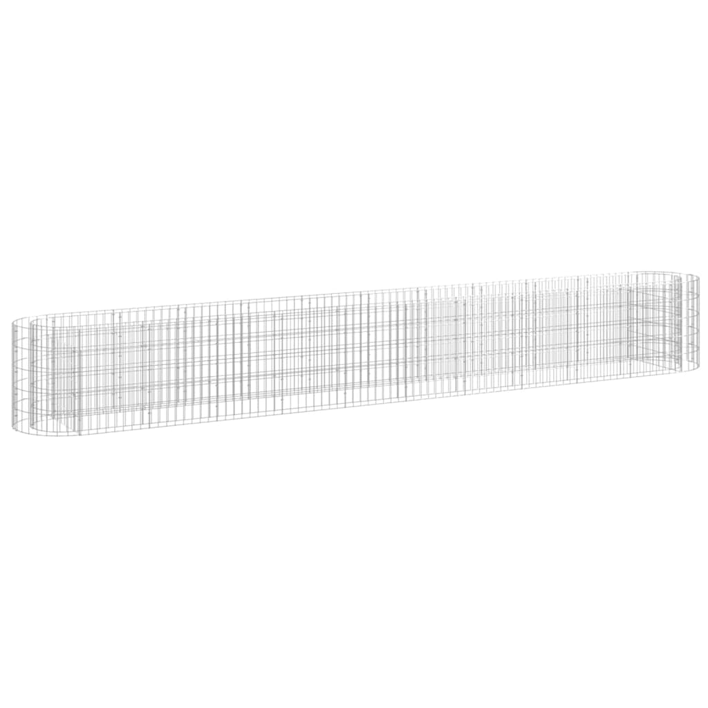 Vidaxl schanskorf plantenbak 400x50x50 cm gegalvaniseerd ijzer