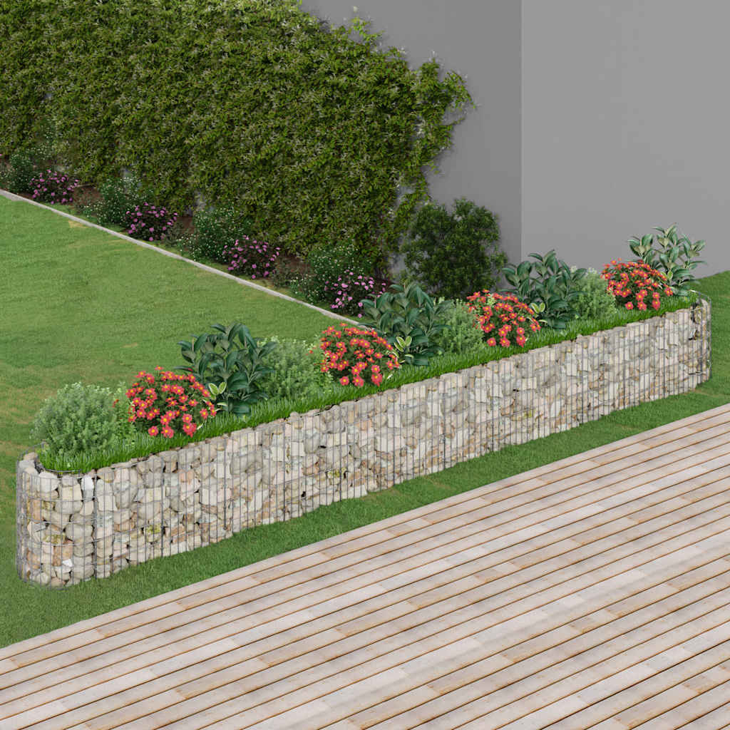 Vidaxl schanskorf plantenbak 470x50x50 cm gegalvaniseerd ijzer