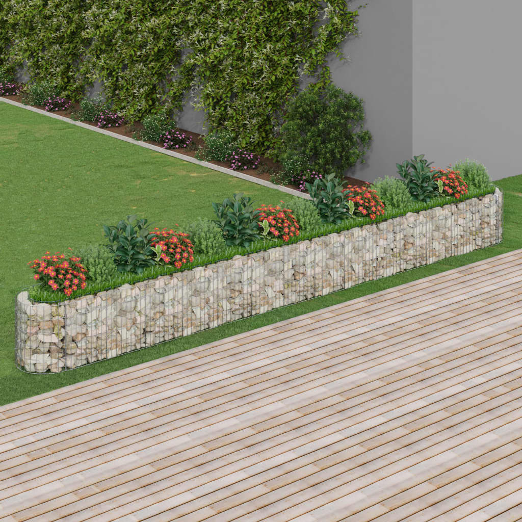 VidaXL Gabion plantenbak vergroot 540x50x50 cm gegalvaniseerd ijzer