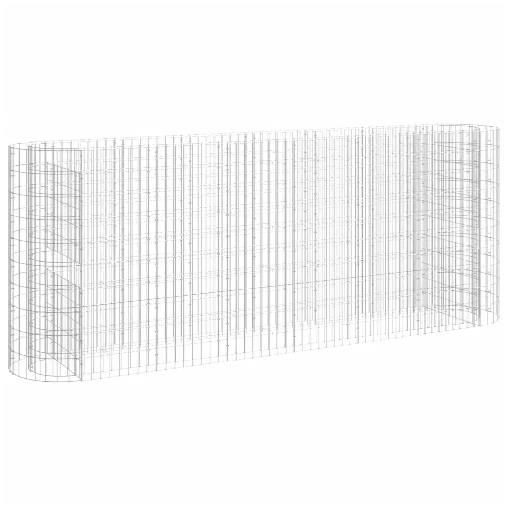 VidaXL Gabion plantenbak vergroot 260x50x100 cm gegalvaniseerd ijzer