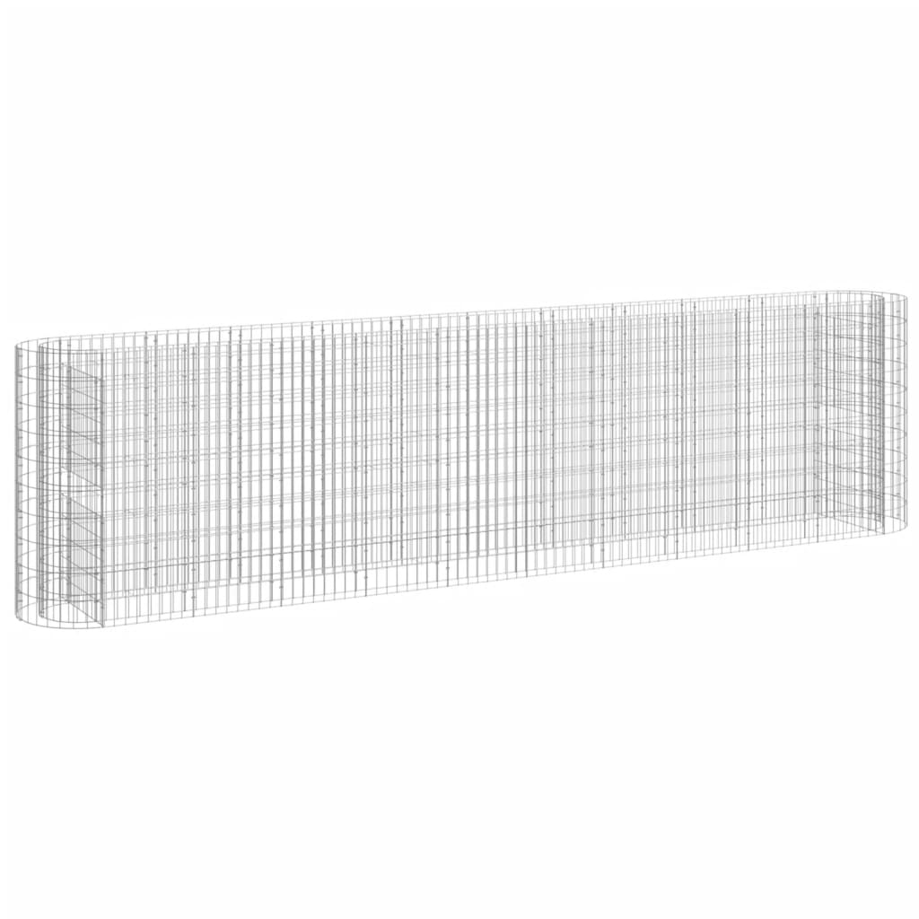 VidaXL Gabion plantenbak vergroot 400x50x100 cm gegalvaniseerd ijzer