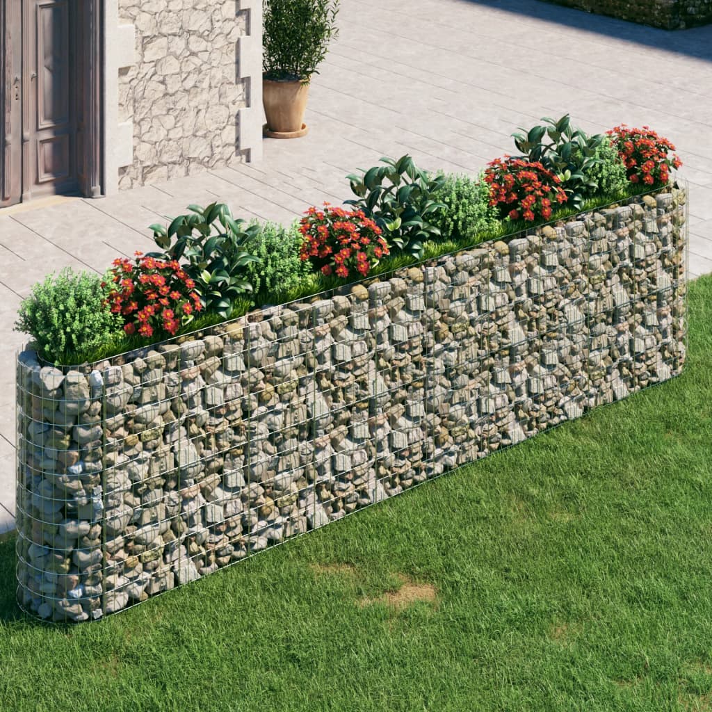 VidaXL Gabion plantenbak vergroot 400x50x100 cm gegalvaniseerd ijzer