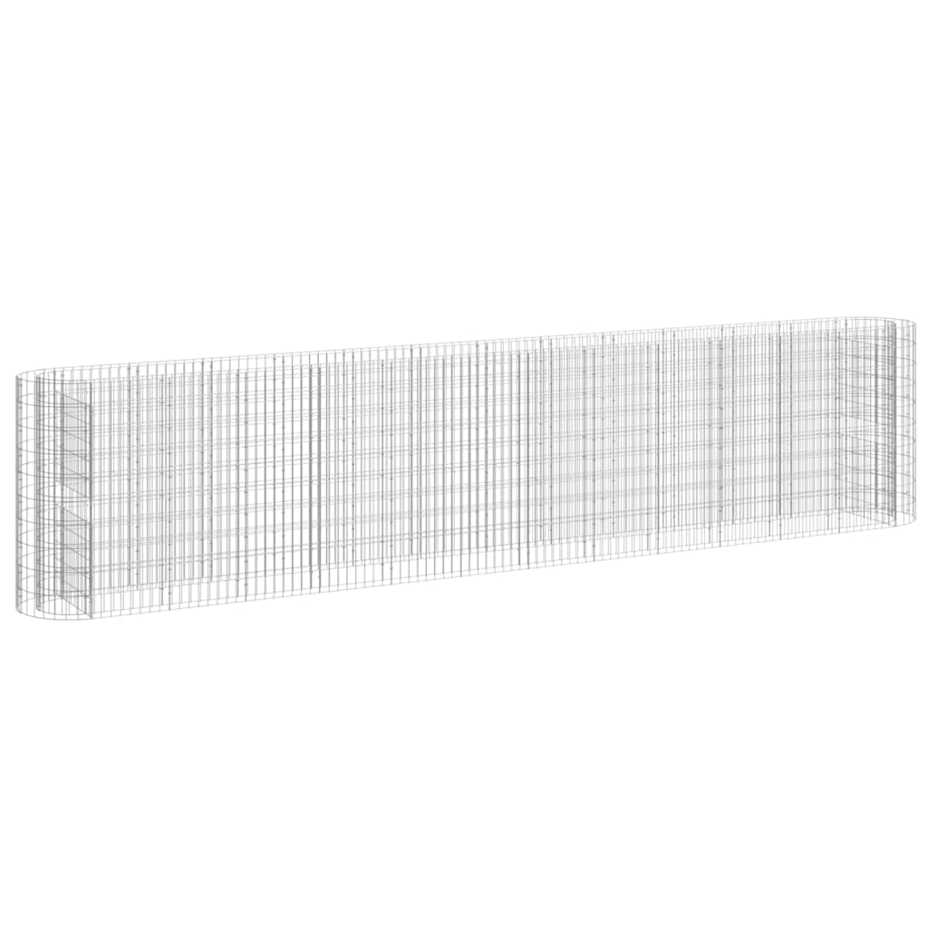 VidaXL Gabion plantenbak vergroot 470x50x100 cm gegalvaniseerd ijzer