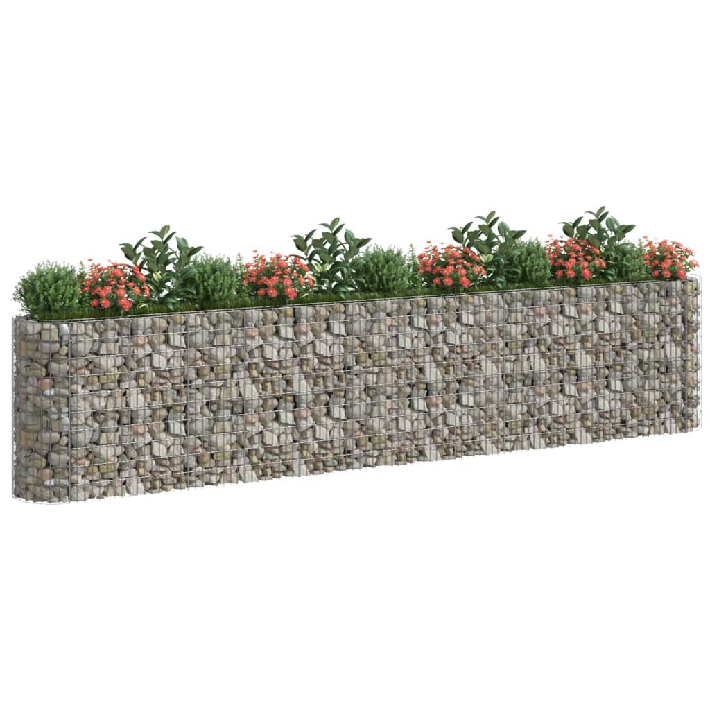 VidaXL Gabion plantenbak vergroot 470x50x100 cm gegalvaniseerd ijzer