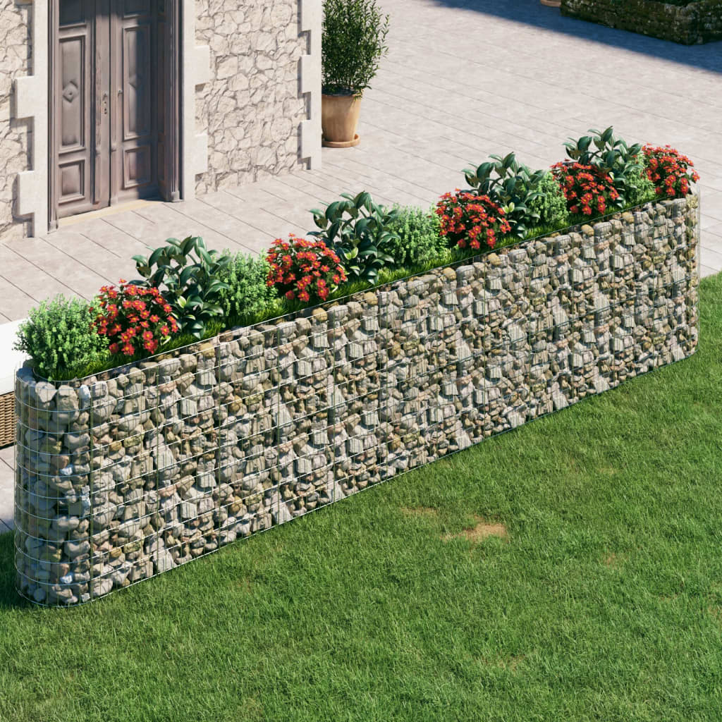 VidaXL Gabion plantenbak vergroot 470x50x100 cm gegalvaniseerd ijzer