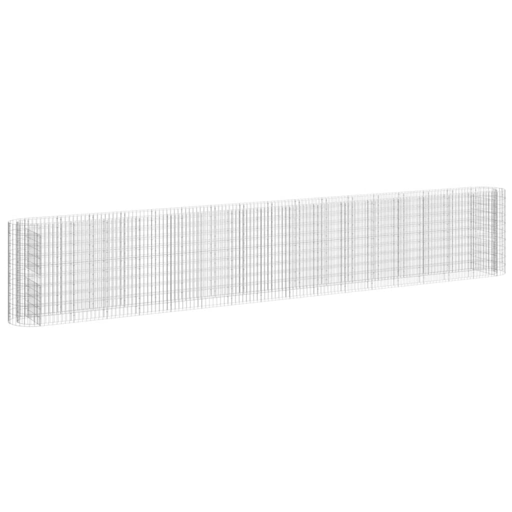 VidaXL Gabion plantenbak vergroot 610x50x100 cm gegalvaniseerd ijzer