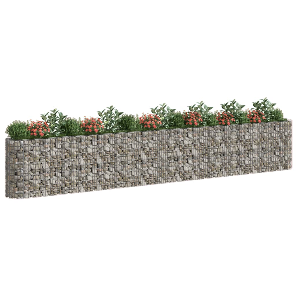 VidaXL Gabion plantenbak vergroot 610x50x100 cm gegalvaniseerd ijzer