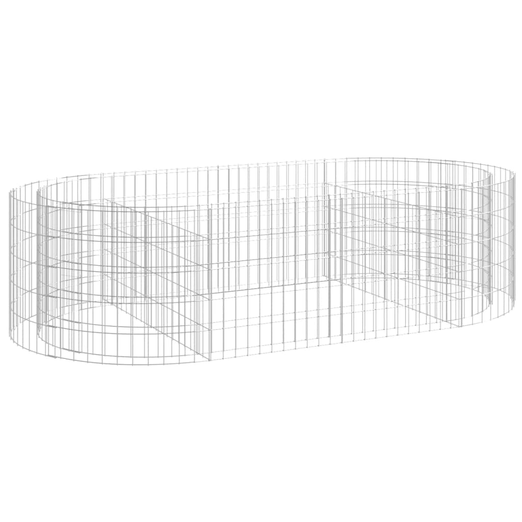 Vidaxl schanskorf plantenbak 200x100x50 cm gegalvaniseerd ijzer