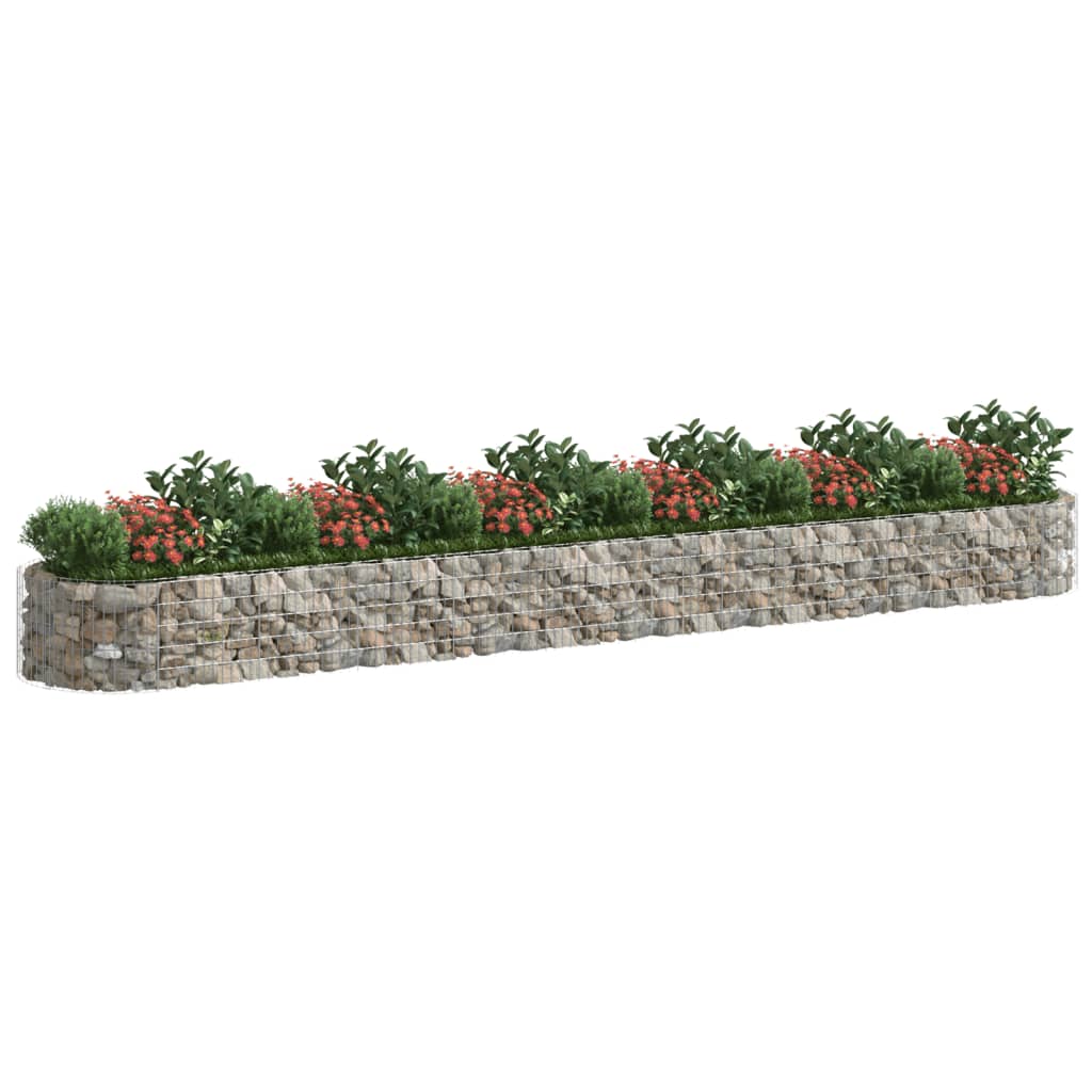 VidaXL Gabion plantenbak vergroot 600x100x50 cm gegalvaniseerd ijzer