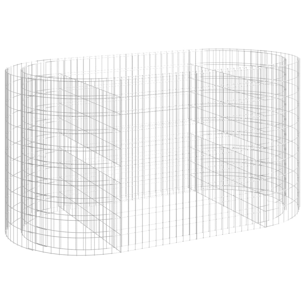 VidaXL Gabion plantenbak vergroot 200x100x100 cm gegalvaniseerd ijzer