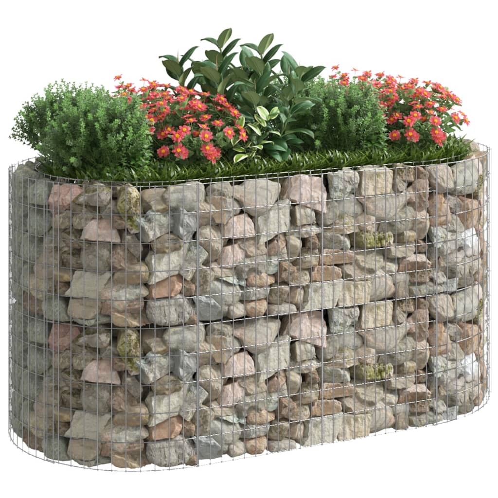 VidaXL Gabion plantenbak vergroot 200x100x100 cm gegalvaniseerd ijzer