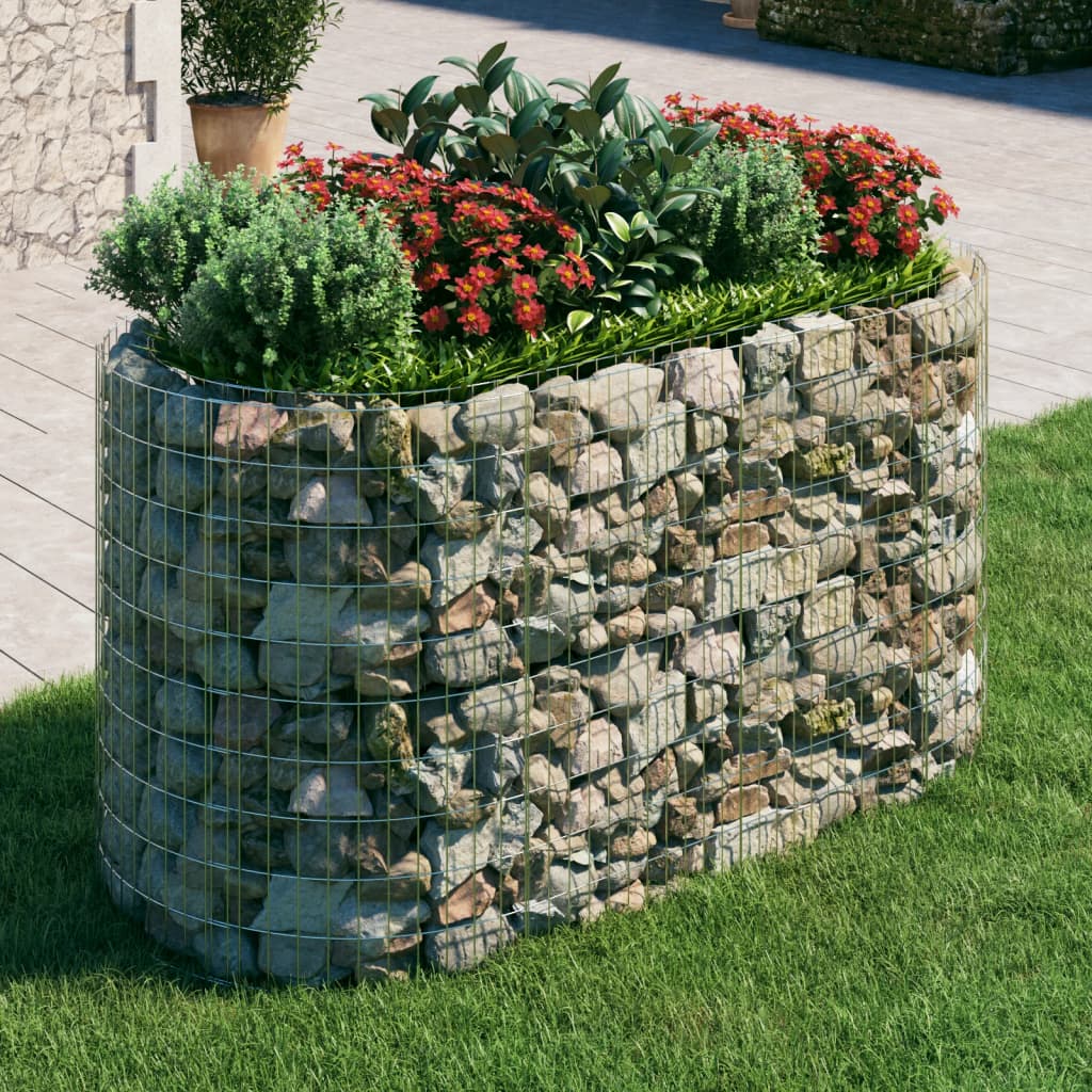VidaXL Gabion plantenbak vergroot 200x100x100 cm gegalvaniseerd ijzer