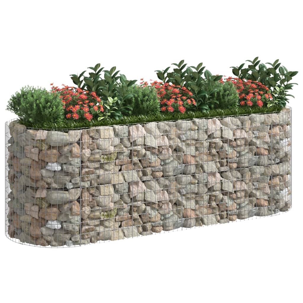 VidaXL Gabion plantenbak vergroot 300x100x100 cm gegalvaniseerd ijzer