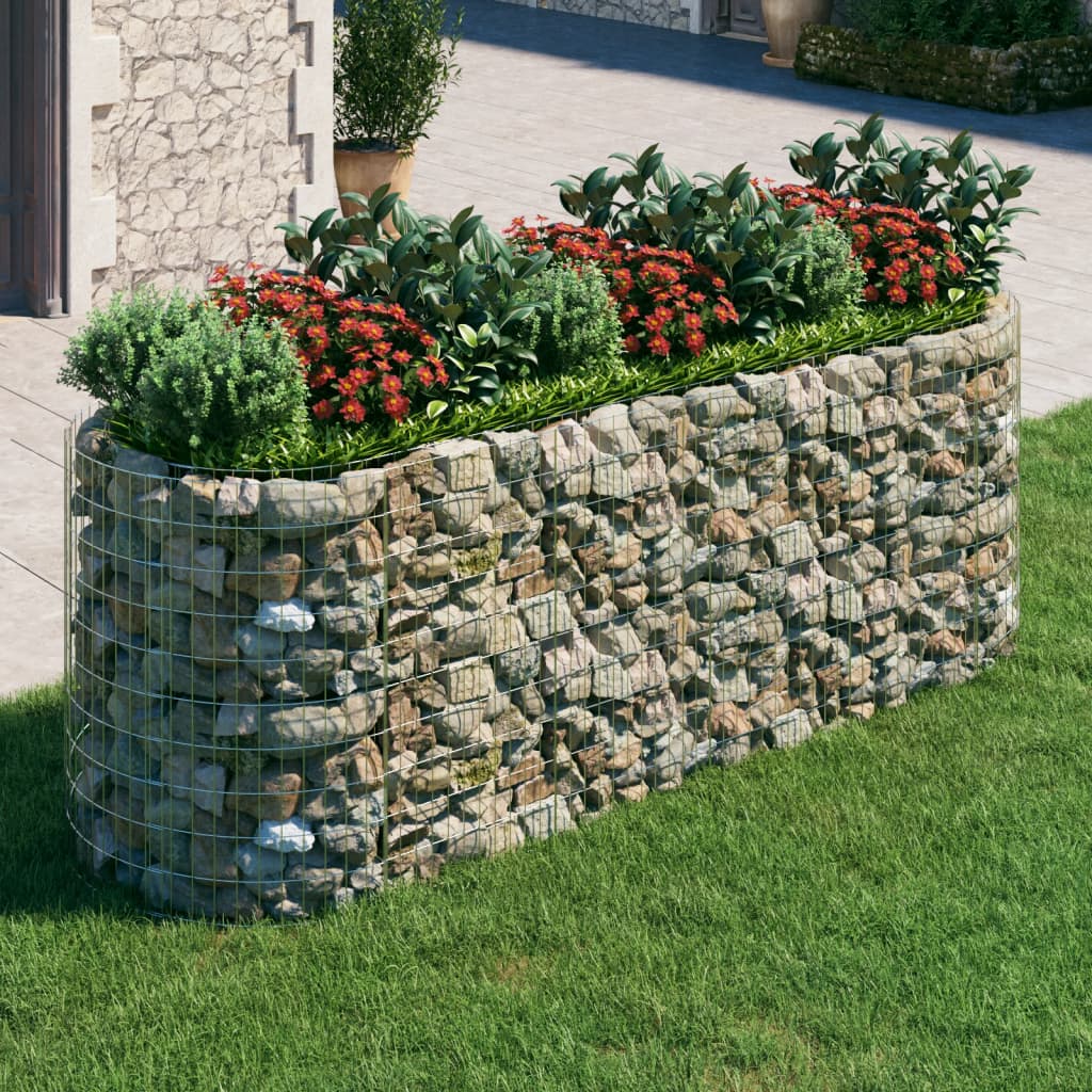 VidaXL Gabion plantenbak vergroot 300x100x100 cm gegalvaniseerd ijzer