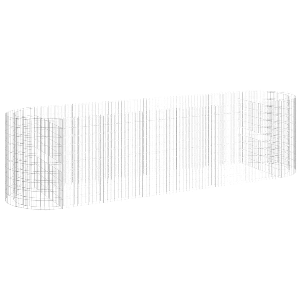 VidaXL Gabion plantenbak vergroot 400x100x100 cm gegalvaniseerd ijzer