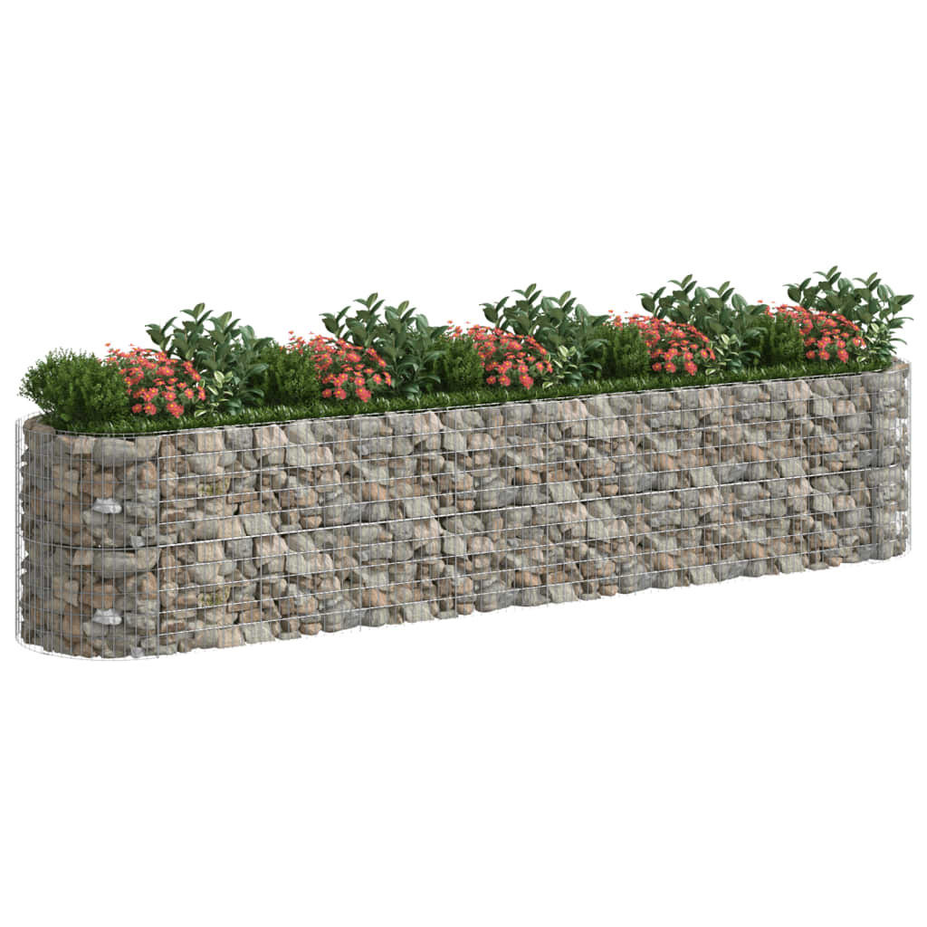 VidaXL Gabion plantenbak vergroot 500x100x100 cm gegalvaniseerd ijzer