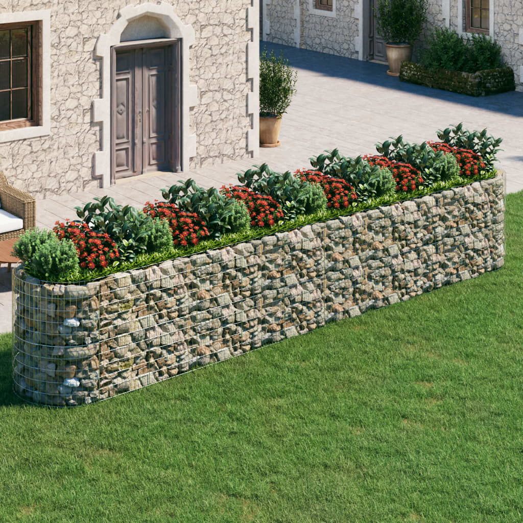 VidaXL Gabion plantenbak vergroot 600x100x100 cm gegalvaniseerd ijzer