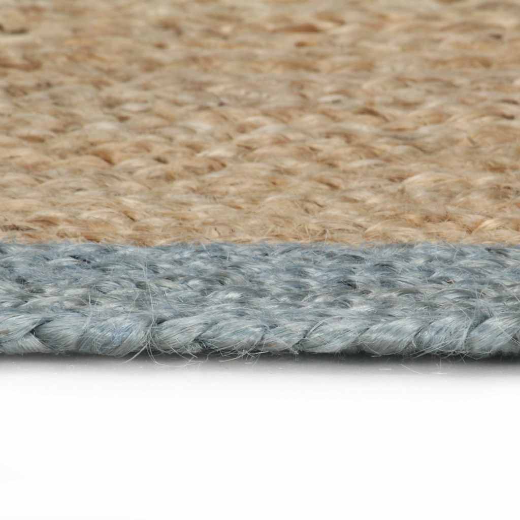 Vidaxl vloerkleed handgemaakt met olijfgroene rand 180 cm jute