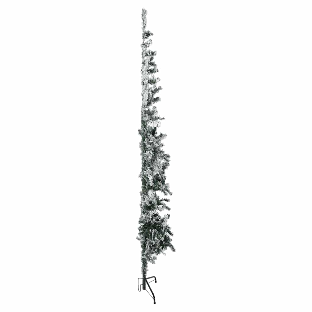 VidaXL Kunstkerstboom half met sneeuw klein 210 cm
