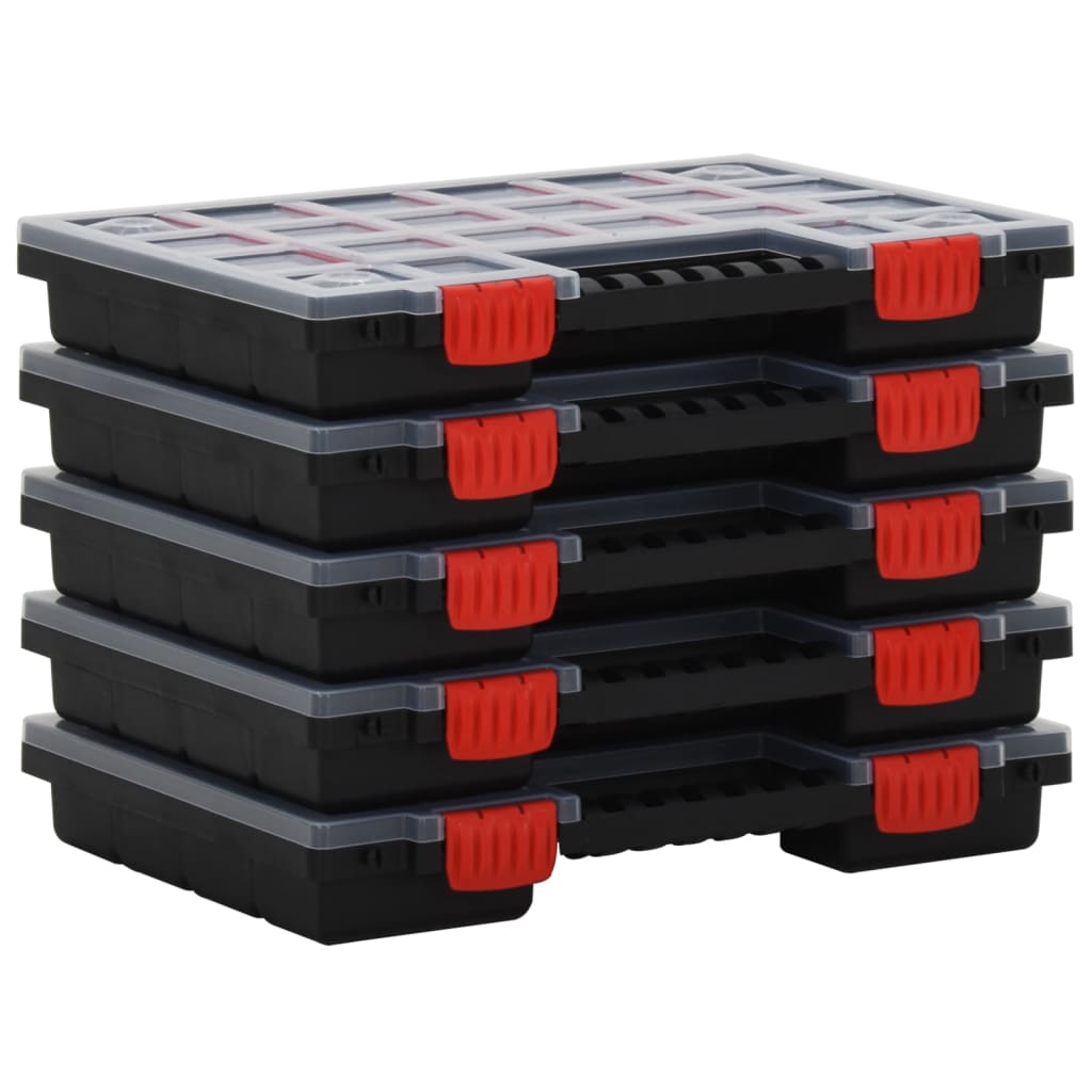 VidaXL Assortimentdozen 5 st 34,5x25x5 cm polypropyleen