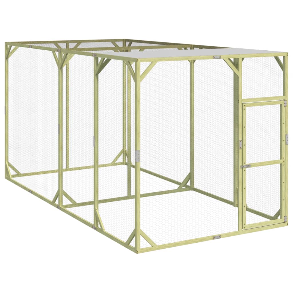 VidaXL Kippenhok 200x400x200 cm geimpregneerd massief groenhout