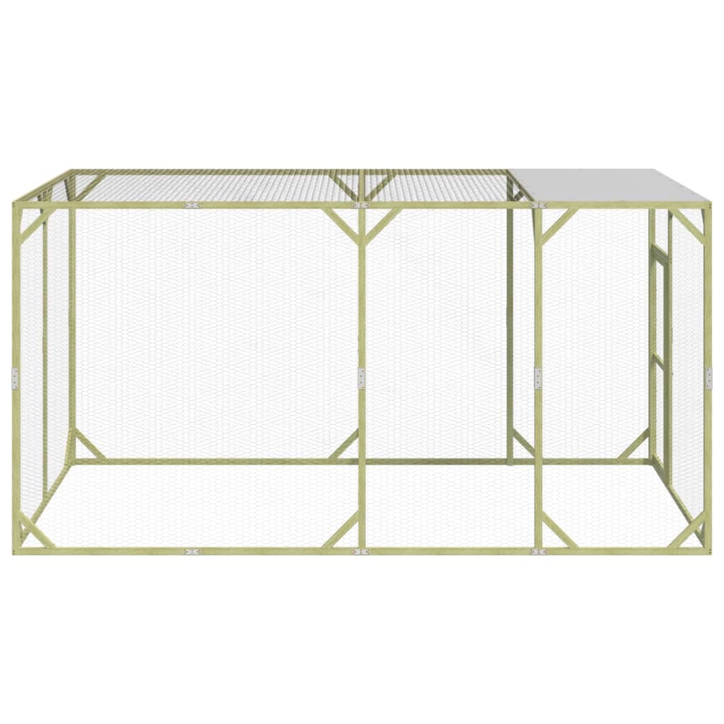 VidaXL Kippenhok 200x400x200 cm geimpregneerd massief groenhout