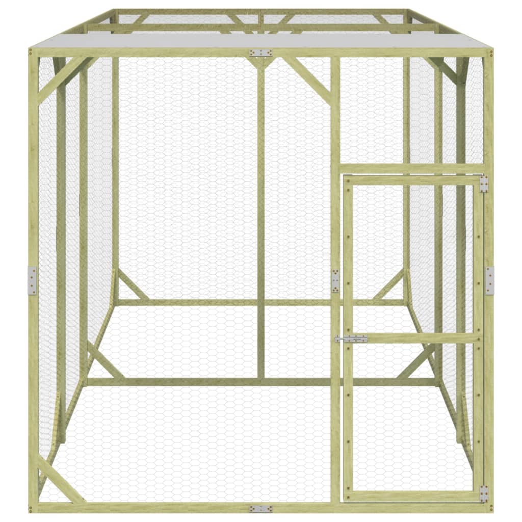 VidaXL Kippenhok 200x400x200 cm geimpregneerd massief groenhout