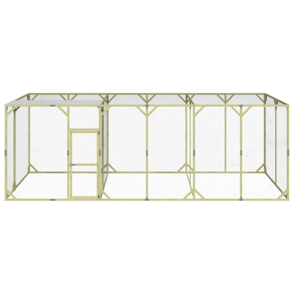 VidaXL Kippenhok 600x300x200 cm geimpregneerd massief grenenhout