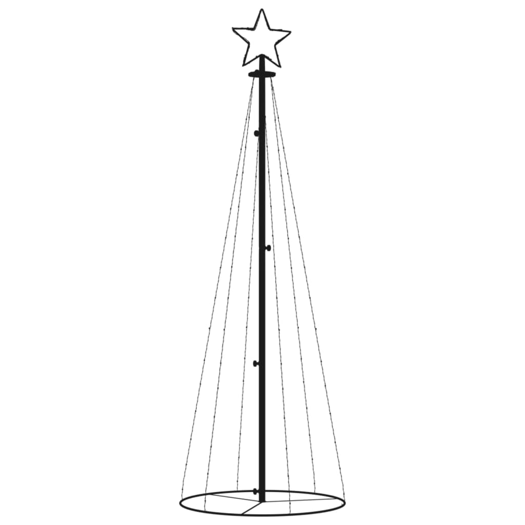 Vidaxl kegelkerstboom 108 led's 70x180 cm blauw