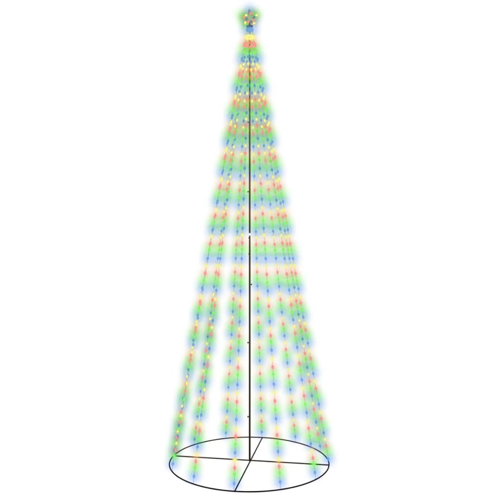 Vidaxl kegelkerstboom 732 led's meerkleurig 160x500 cm