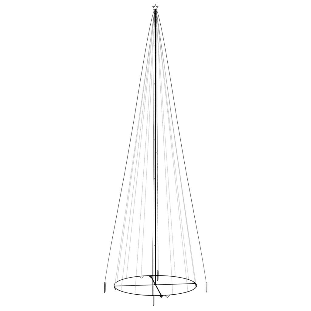 Vidaxl kegelkerstboom 1134 led's warmwit 230x800 cm