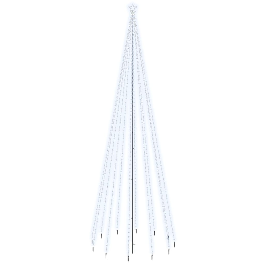 Vidaxl kerstboom met grondpin 732 led's koudwit 500 cm