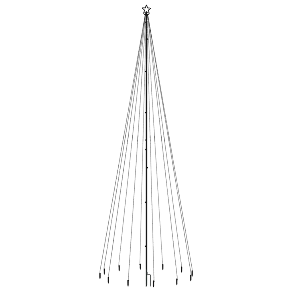 Vidaxl kerstboom met grondpin 732 led's koudwit 500 cm