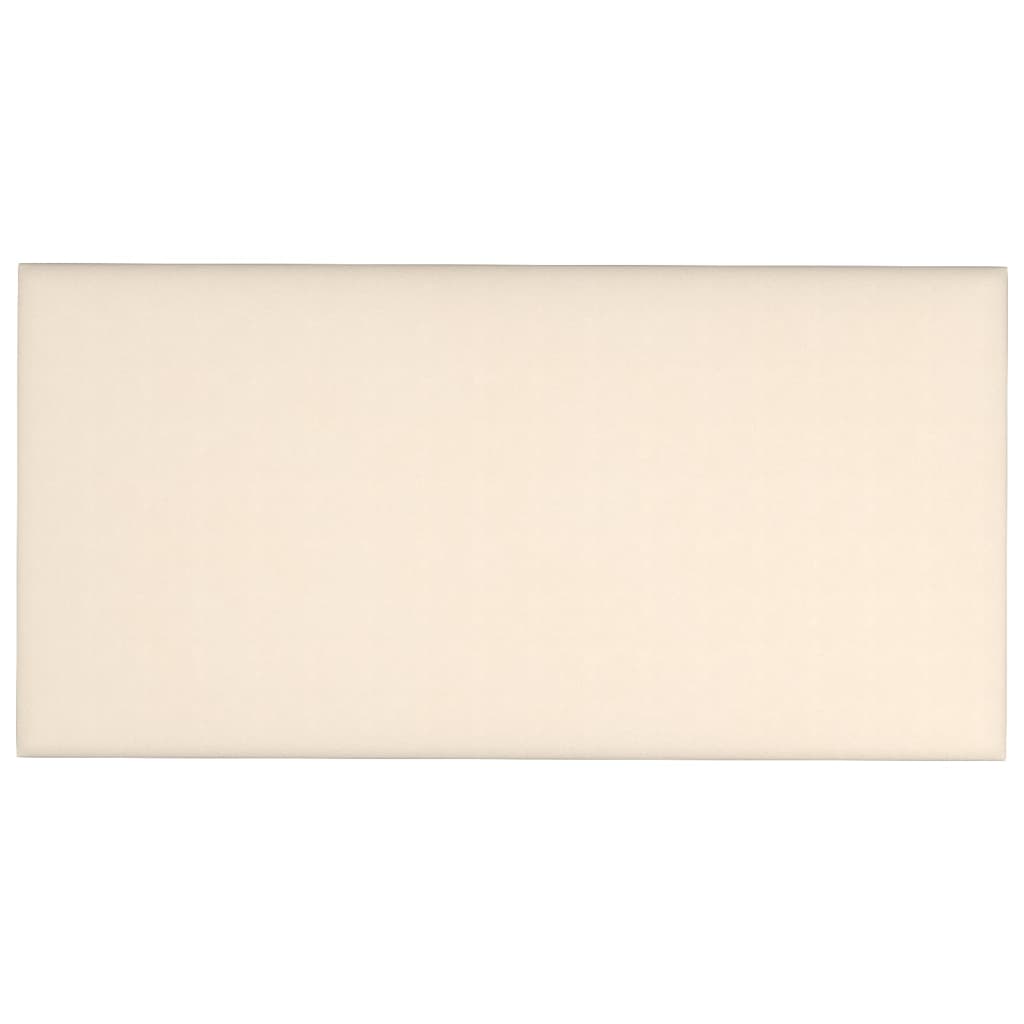 VidaXL Wandpanelen 12 st 0,54 m² 30x15 cm fluweel crèmekleurig